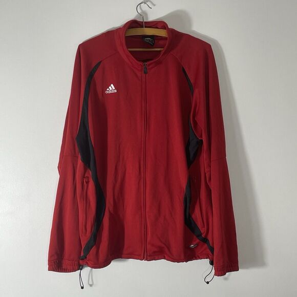 Adidas Louisville Men’s Clima Cool Full Zip Red Jacket Size M - Picture 1 of 8
